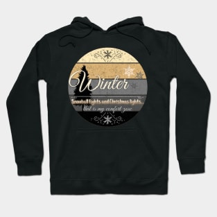 Winter Sunset Design Silver and Gold Edition Hoodie